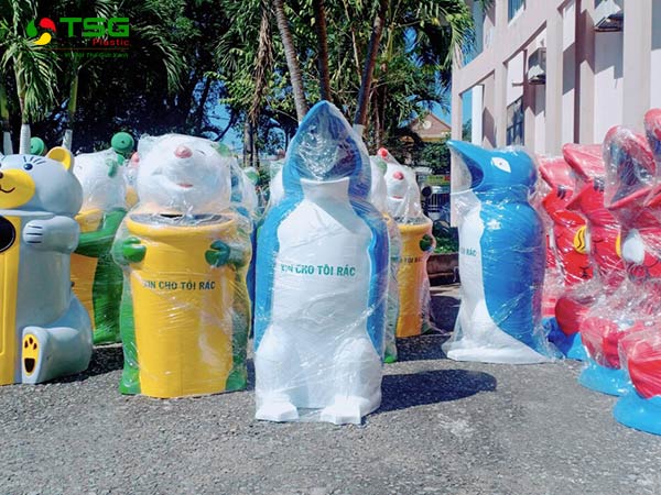 Giới thiệu thùng rác nhựa hình con thú