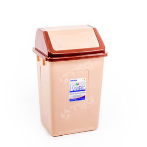 thùng rác nắp lật trung màu hồng