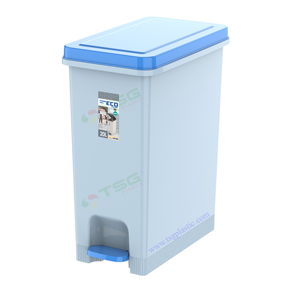 thùng rác phân loại 1 ngăn màu xanh dương