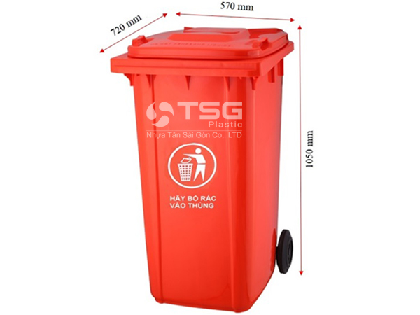 Kích thước thùng rác 240 lít Nhựa Tân Sài Gòn
