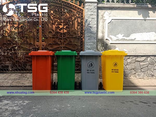 Thùng rác nhựa TSG 240 lít chất lượng