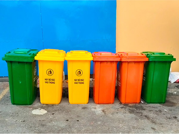 Thùng rác công cộng tại Bình Phước