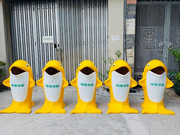 Thùng rác công cộng tại Ninh Thuận