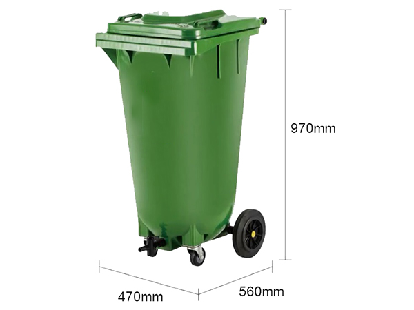 Kích thước thùng rác ủ phân hữu cơ 120 lít