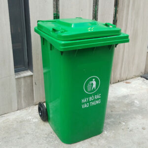 Thùng đựng rác 240l 11kg xanh lá