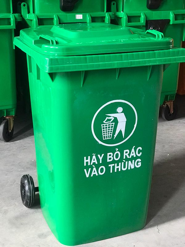 Cấu tạo thùng rác nhựa 360 lít