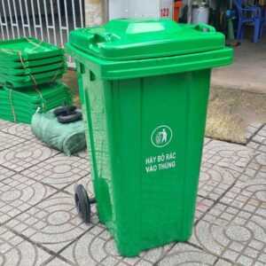 Thùng rác nhựa 160 lít xanh lá
