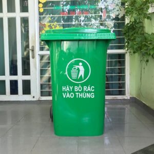 Thùng rác nhựa 360 lít xanh lá