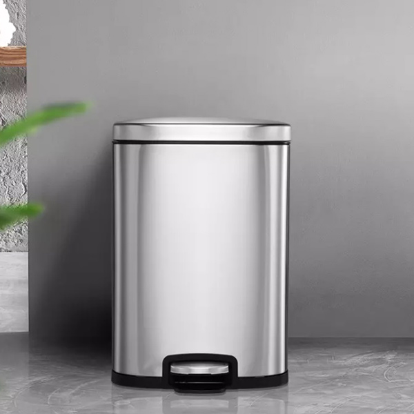 Thùng rác inox đạp chân vuông 12L