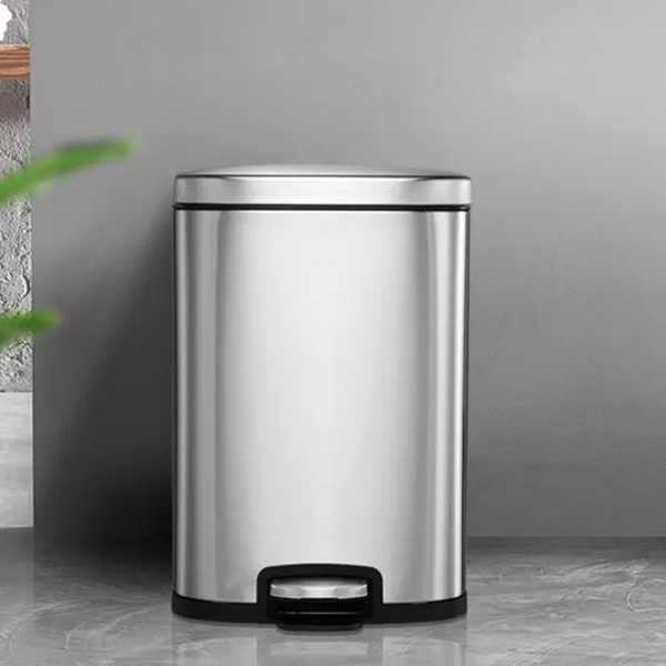 Thùng rác inox đạp chân vuông 16L