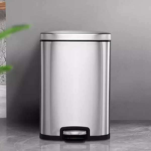 Thùng rác inox đạp chân vuông 20L