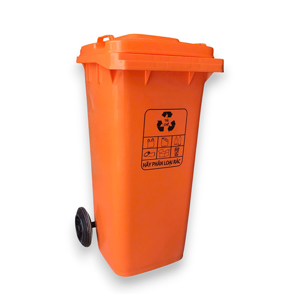Thùng rác phân loại 120L cam thung-rac-phan-loai-120l-cam
